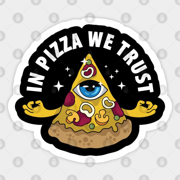 In Pizza We Trust Sticker by spacedowl